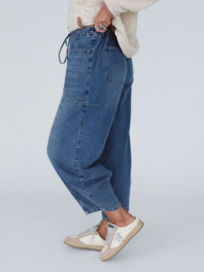 Elnora — Women’s Relaxed Fit Denim Pants with Drawstring Waist