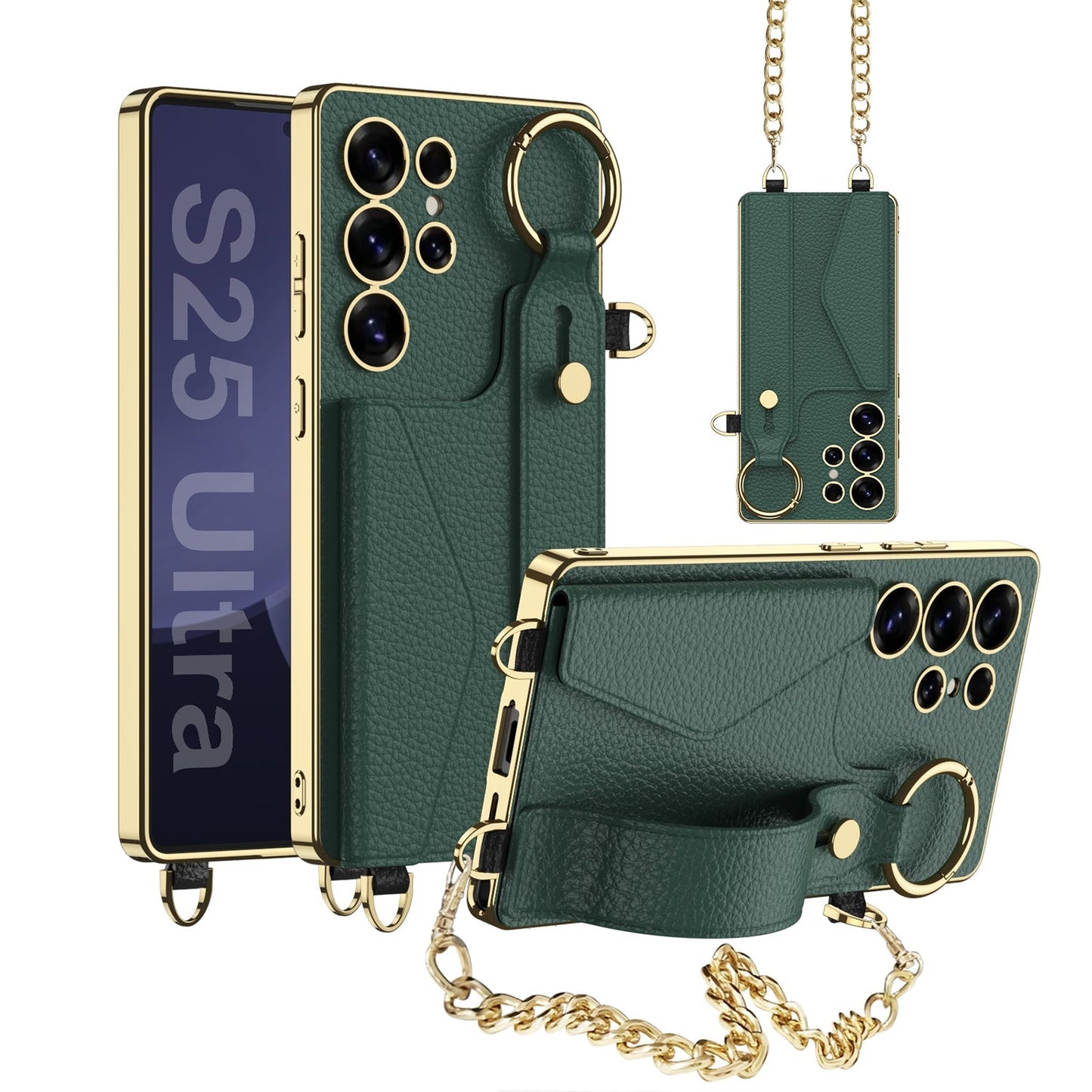 LuxGrip™ All-in-One Leren Telefoonhoesje