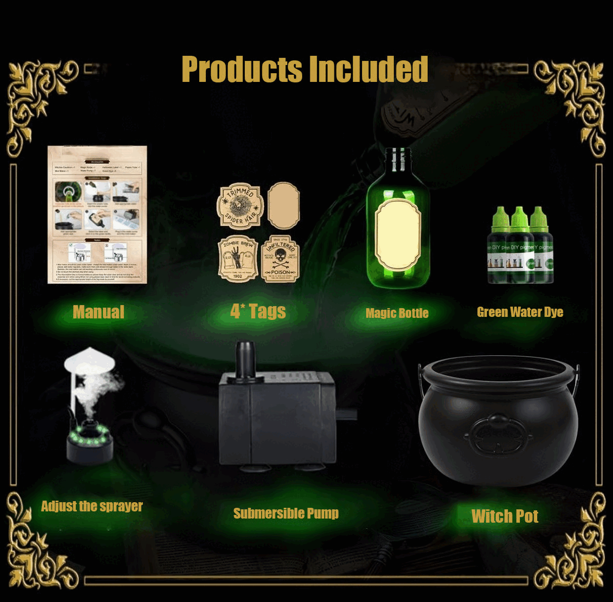 Witches Cauldron™ — Mesmerize Every Guest with Living, Eerie Green Mist Magic