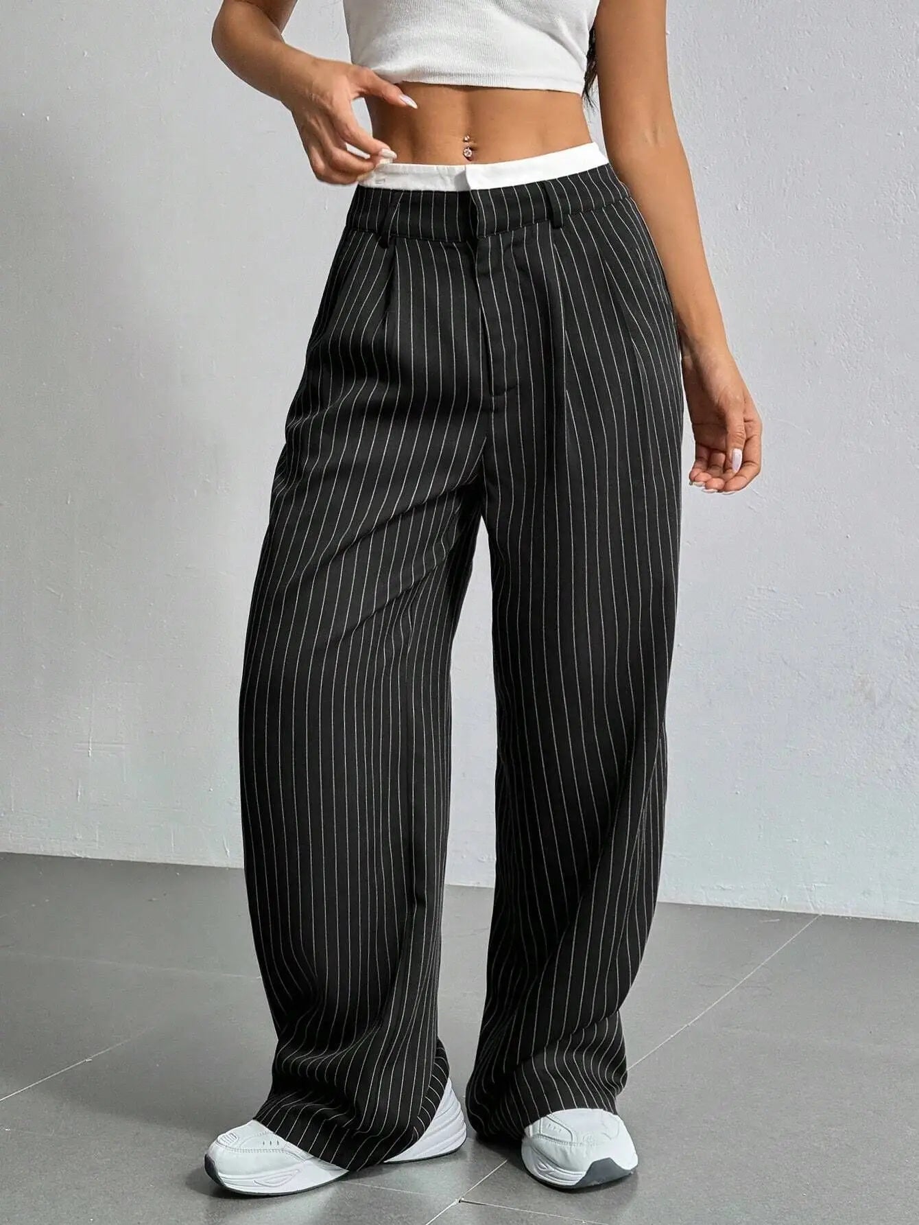 PinstripePower™ — Sculpt Your Curves and Command Every Room with Effortless Style