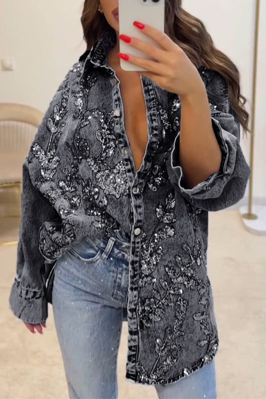 Embroidered Denim Top 30$ TODAY ONLY