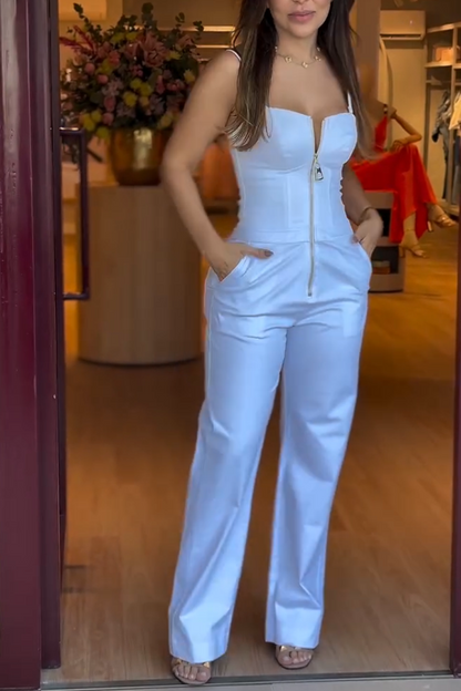 Off-Shoulder Zipper Jumpsuit 35$ TODAY ONLY