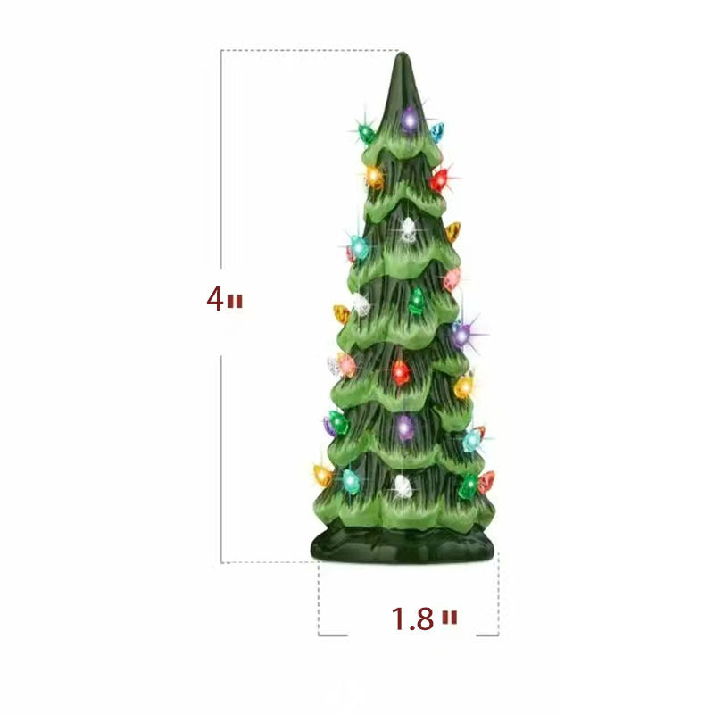 Liora — Árvore de Natal de Cerâmica Pintada à Mão com Luzes LED