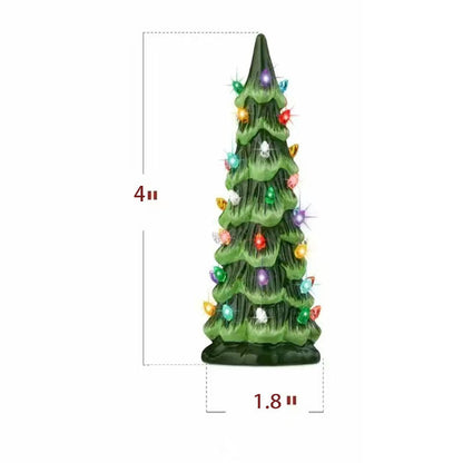 Liora — Árvore de Natal de Cerâmica Pintada à Mão com Luzes LED