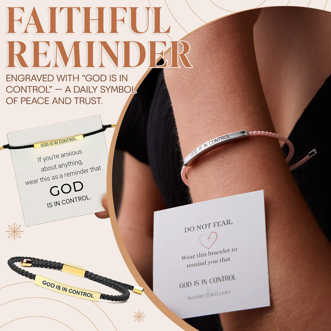 Bracciale Renly — Bracciale Regolabile della Fede con Barra in Metallo Incisa