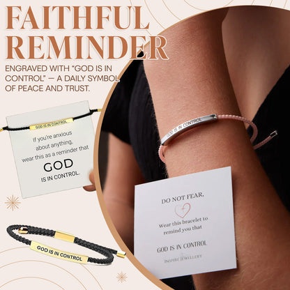 Bracciale Renly — Bracciale Regolabile della Fede con Barra in Metallo Incisa