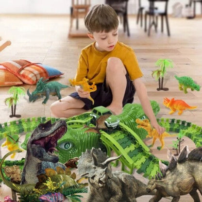 DinoRift — Interactive Dinosaur Track Toy Set with Battery-Powered Car