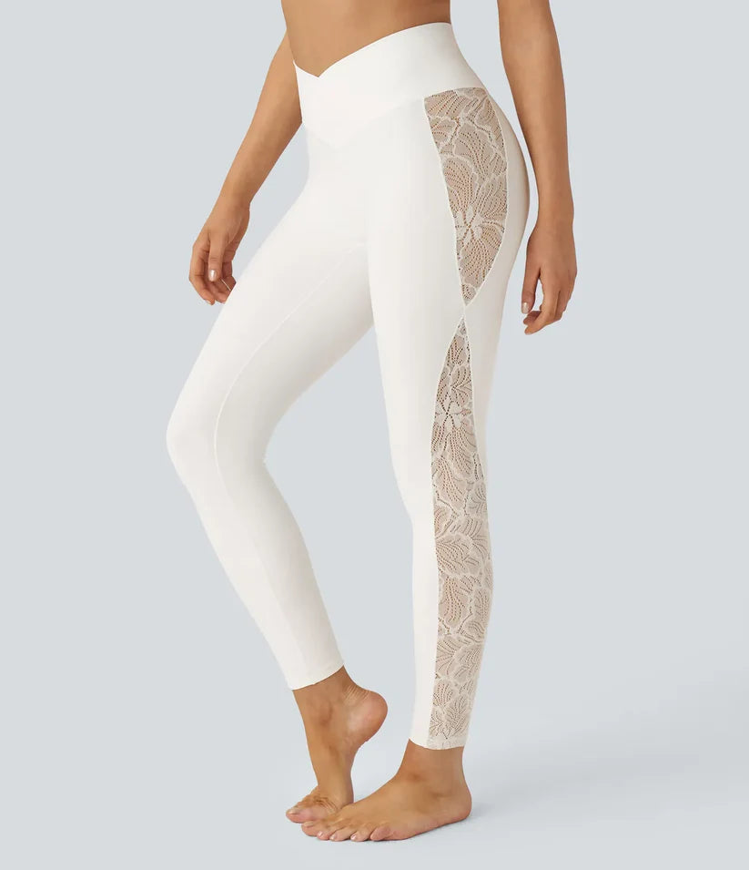 High Waisted Crossover Contrast Lace 22$ TODAY ONLY