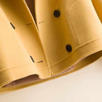 Liora — Zweireihige Kaschmir-Wolljacke mit lockerem Schnitt