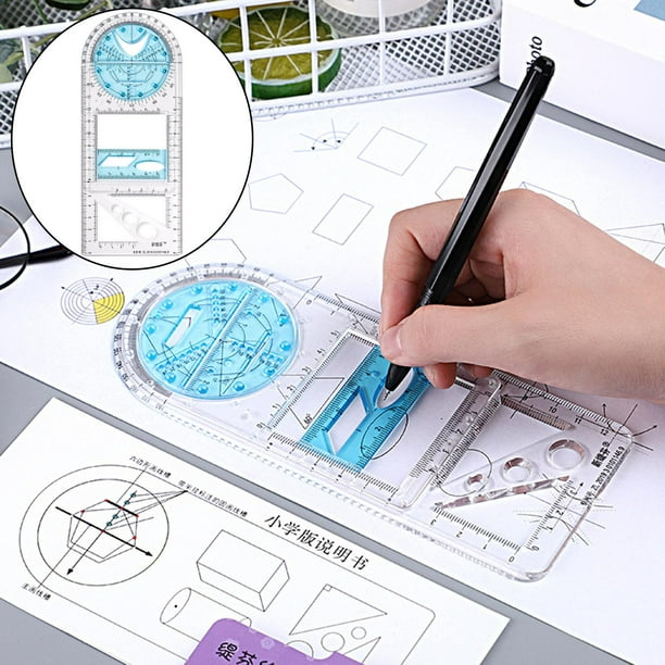 VeloDraw — Monitoiminen geometrinen piirustusviivain 14 muodolla