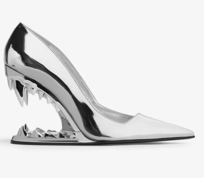 Lunara Wolffang Heels — Sculpted Wolf Fang Heels with Cushioned Comfort