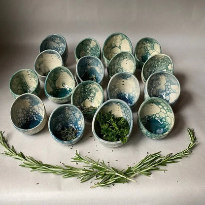 Merin HerbStrim — Handmade Porcelain Herb Stripper for Fresh Leaves