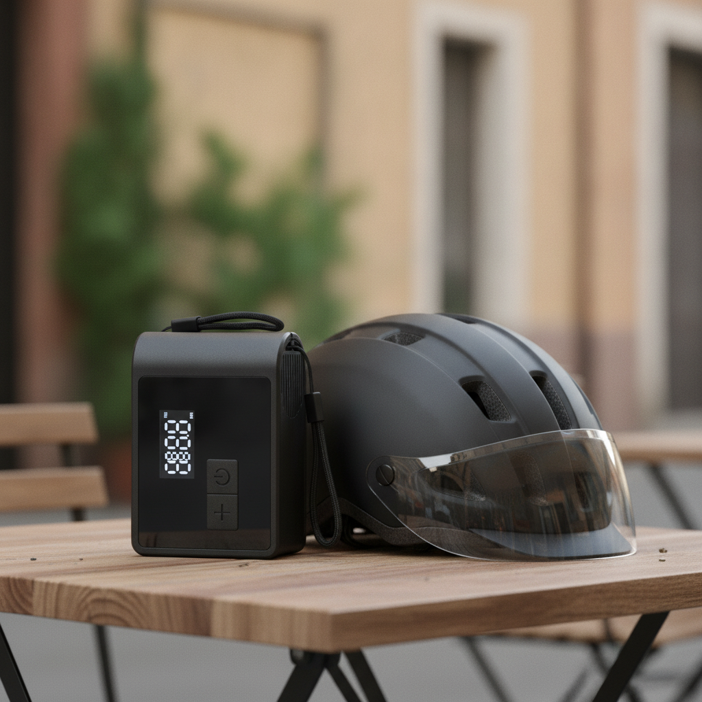 Pumpix™ mini bærbar elektrisk sykkelpumpe