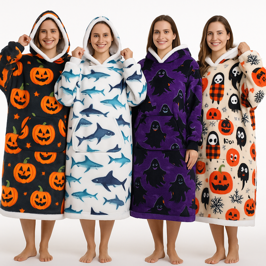 Ultra Cozy Wearable Blanket Hoodie™ — Gruseliger Komfort und Halloween-Spaß