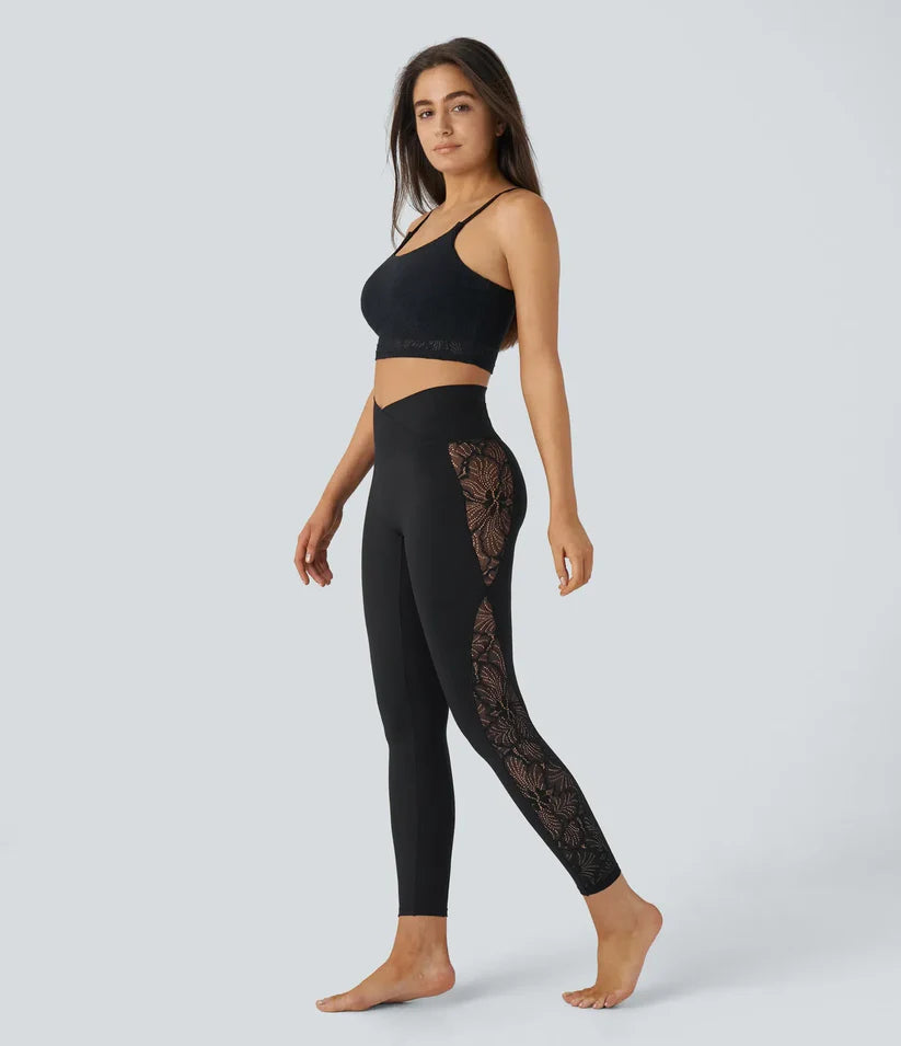 High Waisted Crossover Contrast Lace 22$ TODAY ONLY