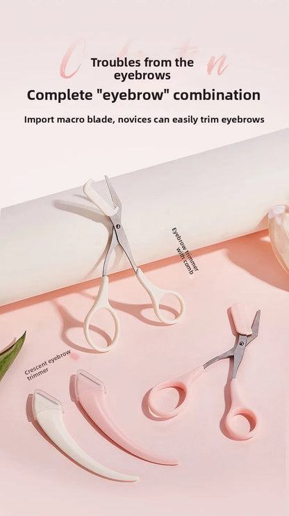 Liora — Ensemble de 3 taille-sourcils en acier inoxydable pour un toilettage précis