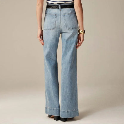 Norla Jeans — High-Waist Loose Fit Denim Trousers with Stretch