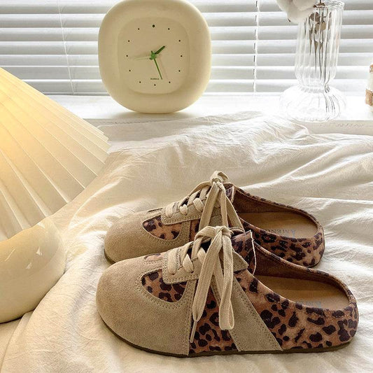 Leopard Print Half Slippers