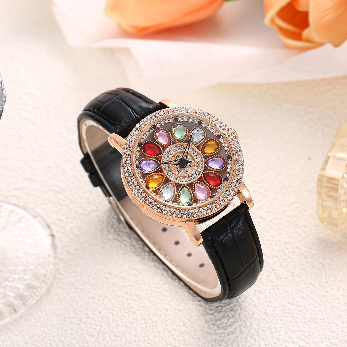 CrystalHalo Watch™ — 眩しい止められない華やかさであらゆる場所を支配する時計
