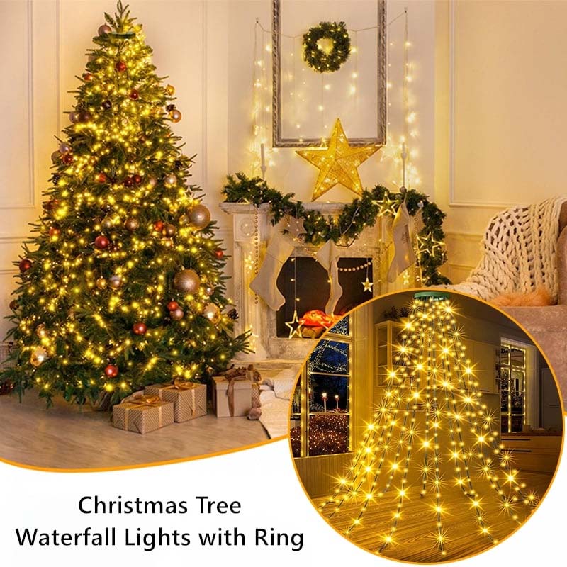 Christmas Tree Waterfall Lights 12$ TODAY ONLY