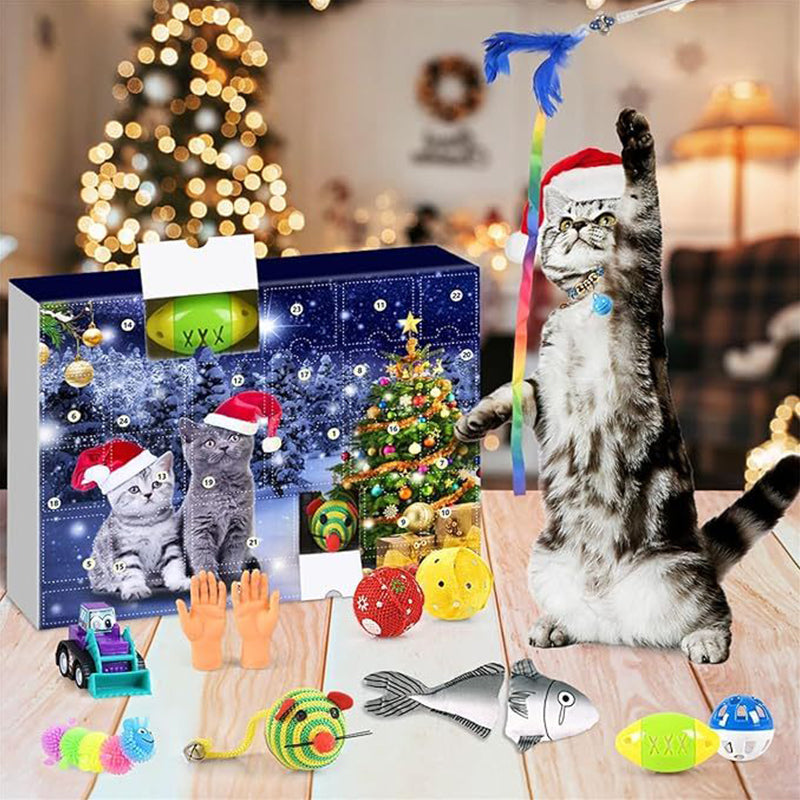 Christmas Countdown Cat Toys Advent Calendar 18$ TODAY ONLY