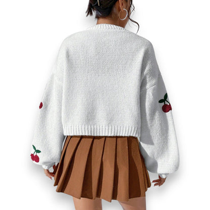 Embroidered Cherry Cardigan 30$ TODAY ONLY