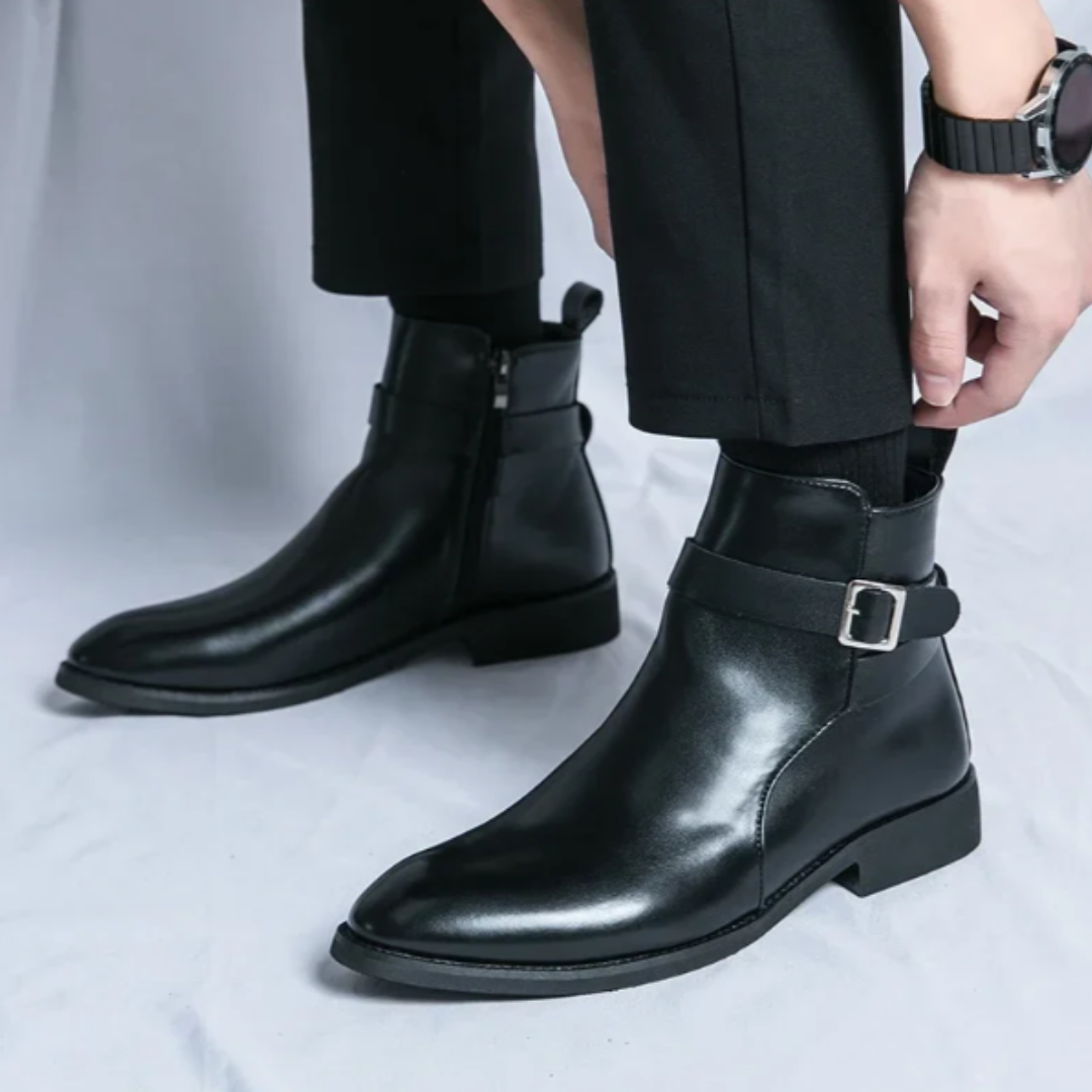 Deniro Genuine Leather Chelsea Boots