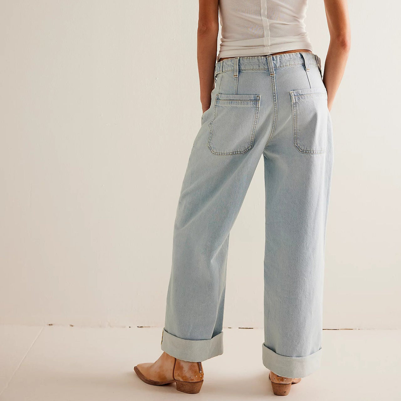 Varenza — Relaxed High-Rise Wide Leg Jeans with Vintage Wash