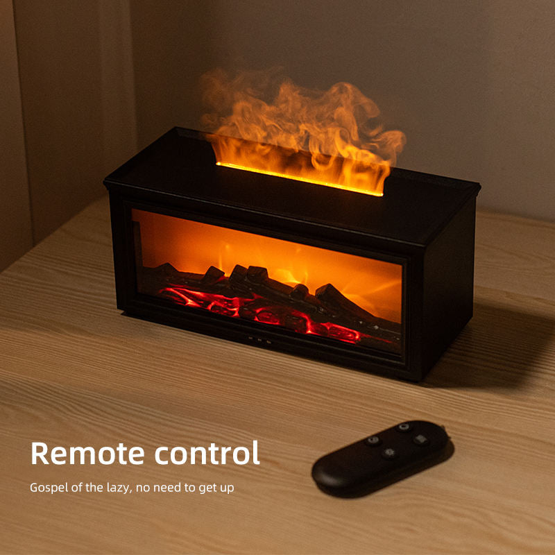 Veloira Flame Diffuser — ultraääninen aromadiffuuseri LED-takkatehosteella
