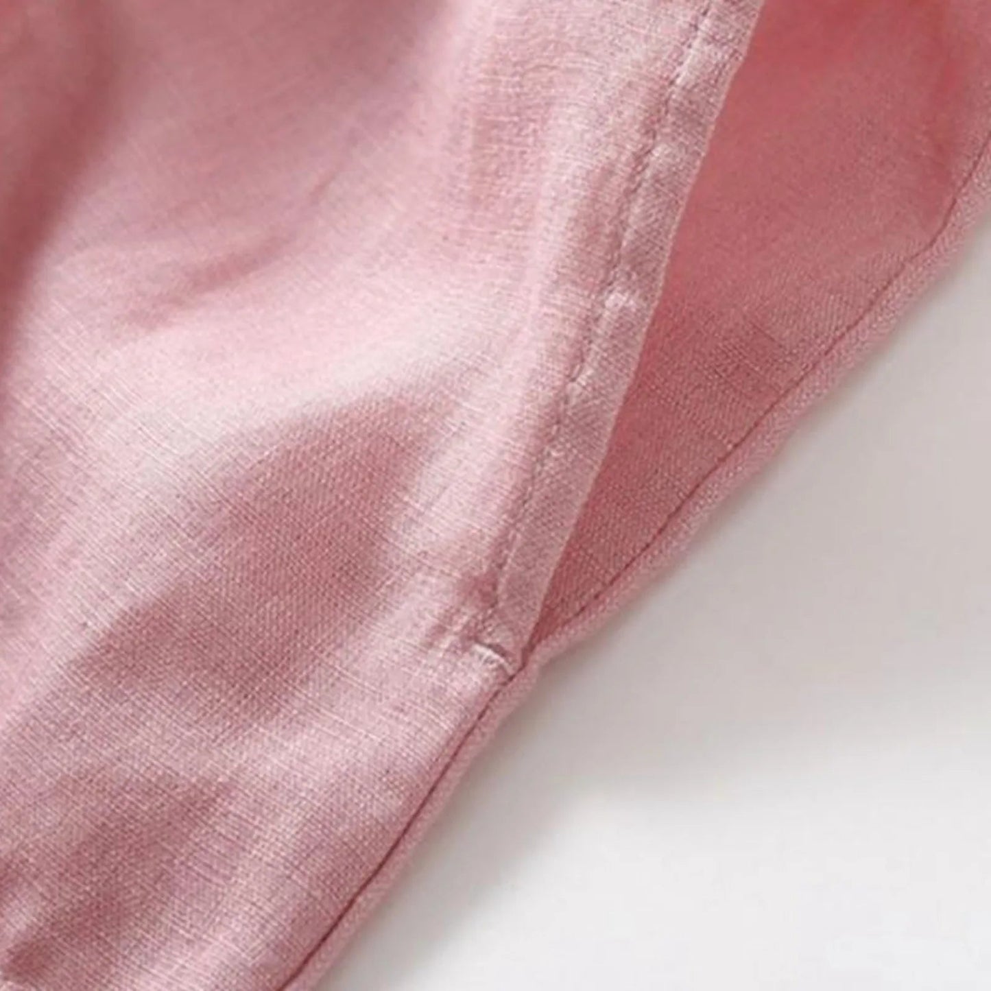 Elara Linen Midi Dress — Breathable Collared Dress with Adjustable Belt