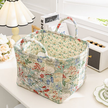 Liora — Gewatteerde bloemen shopper met ruim en opvouwbaar ontwerp