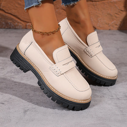 Zevra — Chunky Lug Sole Penny Loafers with Cushioned Comfort