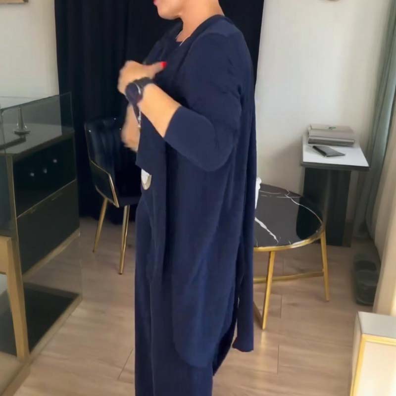 Trivanta Elegante Lange Cardigan & Top & Broek 3-Delige Set