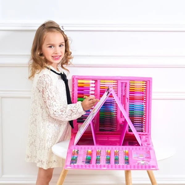 Arlo ArtSet — 208-Piece Deluxe Kids Art Creativity Kit with Easel