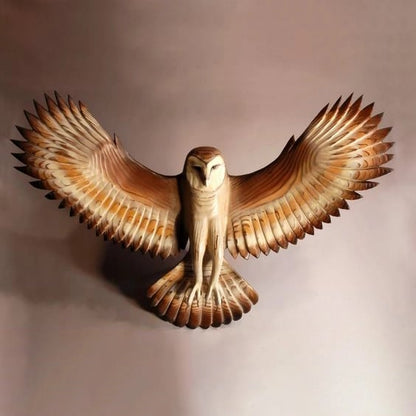 Barn Owl Wall Art - Hand Carved Art