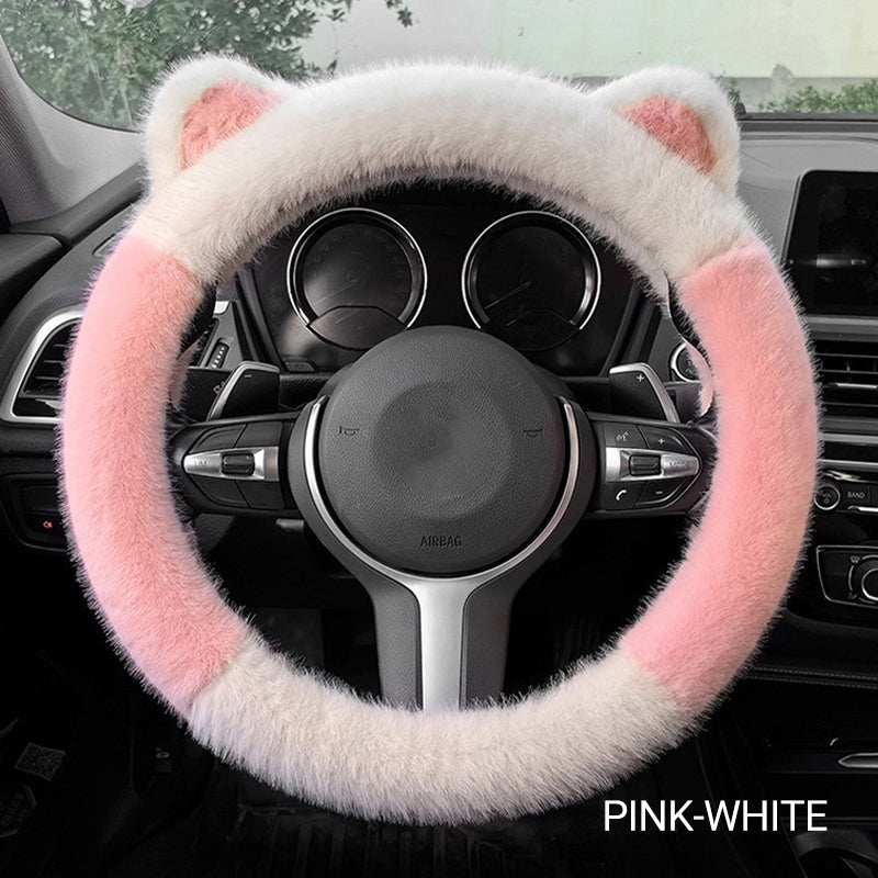 Plush Cat Ear Steering Cover™ — Gjør grepet ditt koselig, styr veien med stil og selvtillit