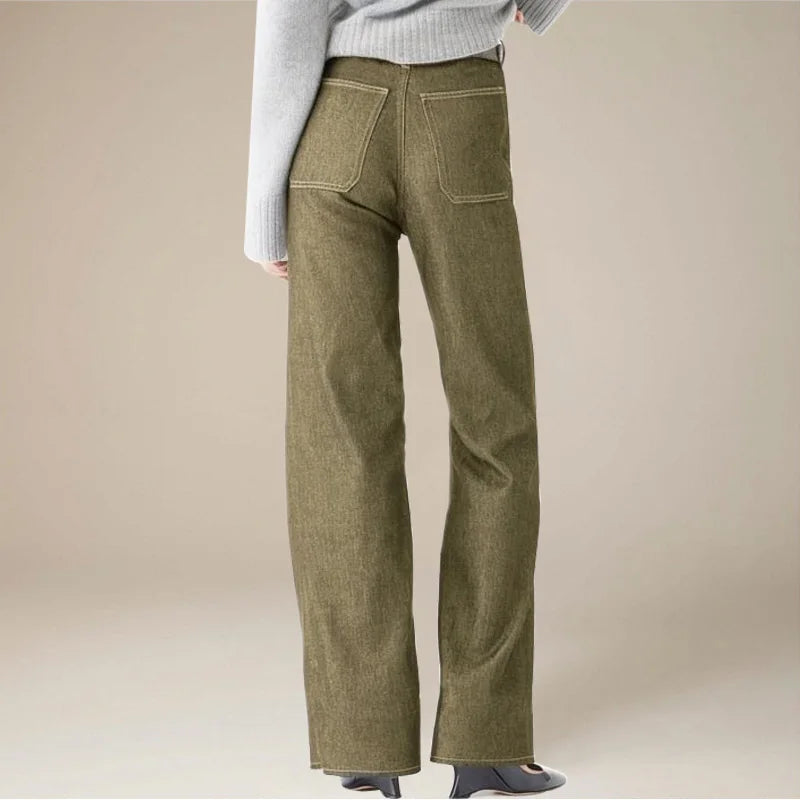 Norla Jeans — High-Waist Loose Fit Denim Trousers with Stretch