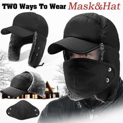Frostley — Winddichte wintermuts met afneembaar masker en oorkleppen