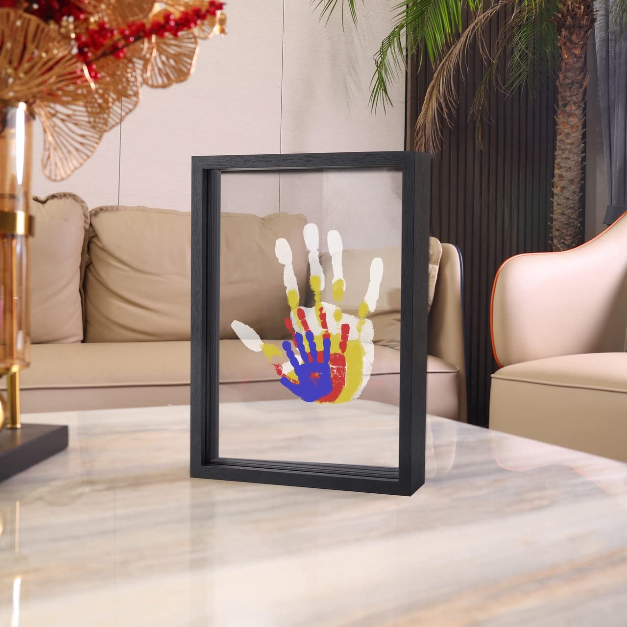 Zestaw Lunova Family Handprint — Nietoksyczny zestaw akrylowy dla 8 osób