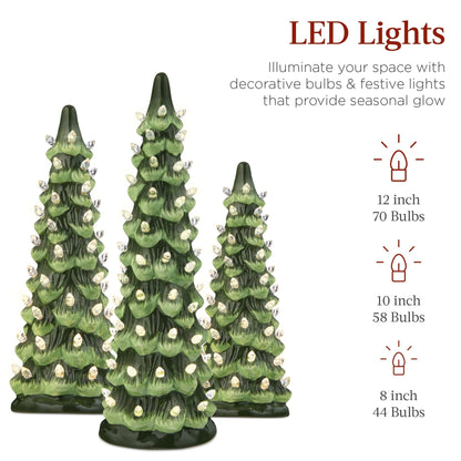 Liora — Árvore de Natal de Cerâmica Pintada à Mão com Luzes LED