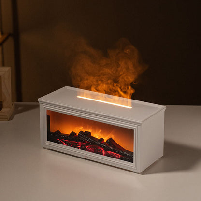 Veloira Flame Diffuser — ultraääninen aromadiffuuseri LED-takkatehosteella