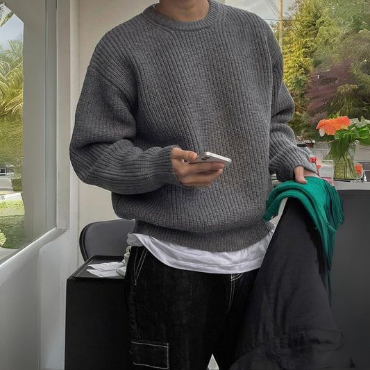 Zylora Heritage Knit Crewneck Sweater