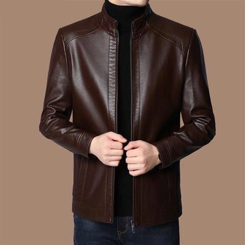 Varenzo — Men’s Genuine Leather Jacket with Warm Plush Lining