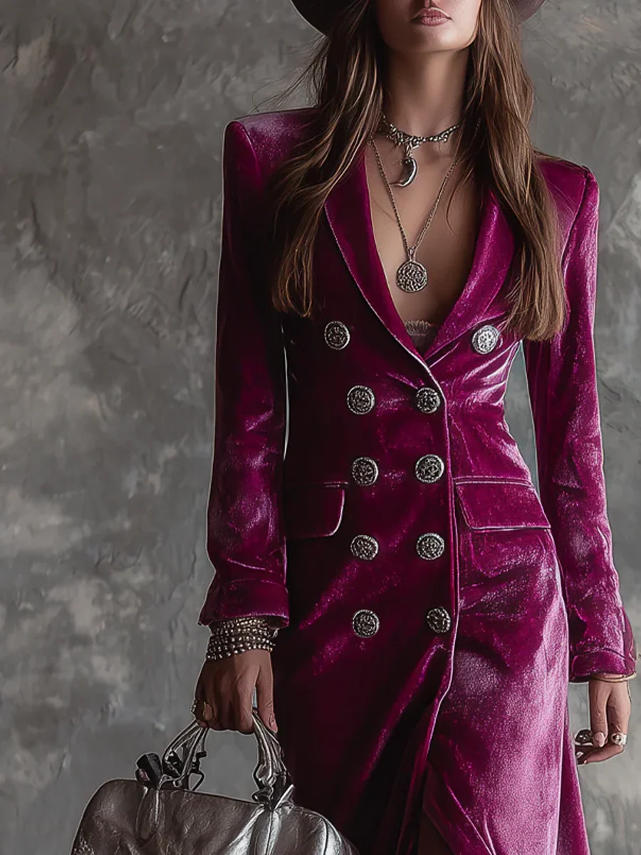 Velyra™ — Velvet Power Blazer Skjørt