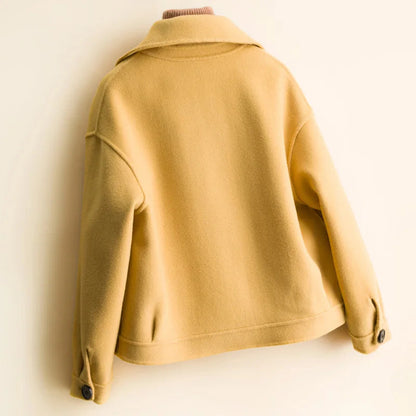Liora — Zweireihige Kaschmir-Wolljacke mit lockerem Schnitt
