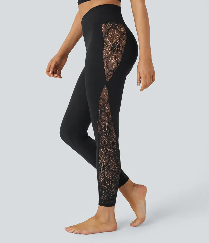 Hoge Taille Overlappende Contrasterende Kant