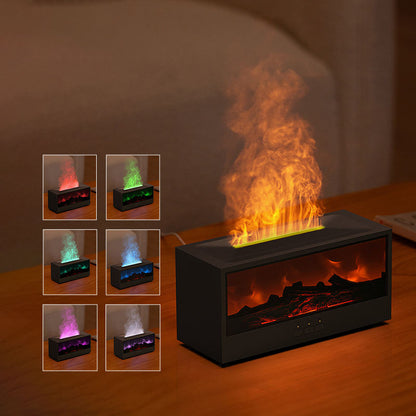 Veloira Flame Diffuser — ultraääninen aromadiffuuseri LED-takkatehosteella