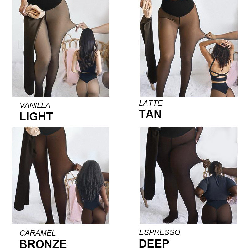 Liora Leggings — Leggings de Compressão com Forro de Lã e Suporte para Barriga