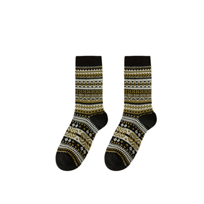 Zelenia Socks — Retro Ethnic Mid-Length Comfort Socks