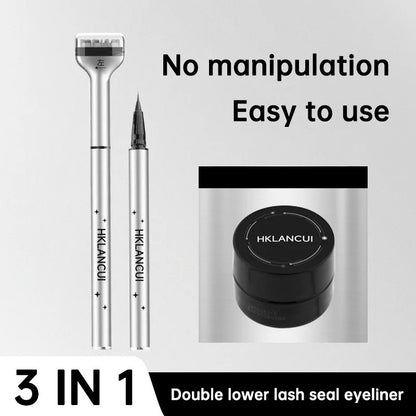 2 In 1 Lower Liquid Eyeliner Pen And Eyelashes Stamp 7$ TODAY ONLY